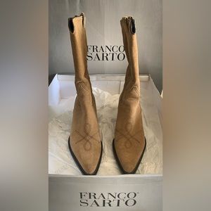 Franco Sarto Western Suede Boots